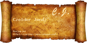 Czelder Jenő névjegykártya